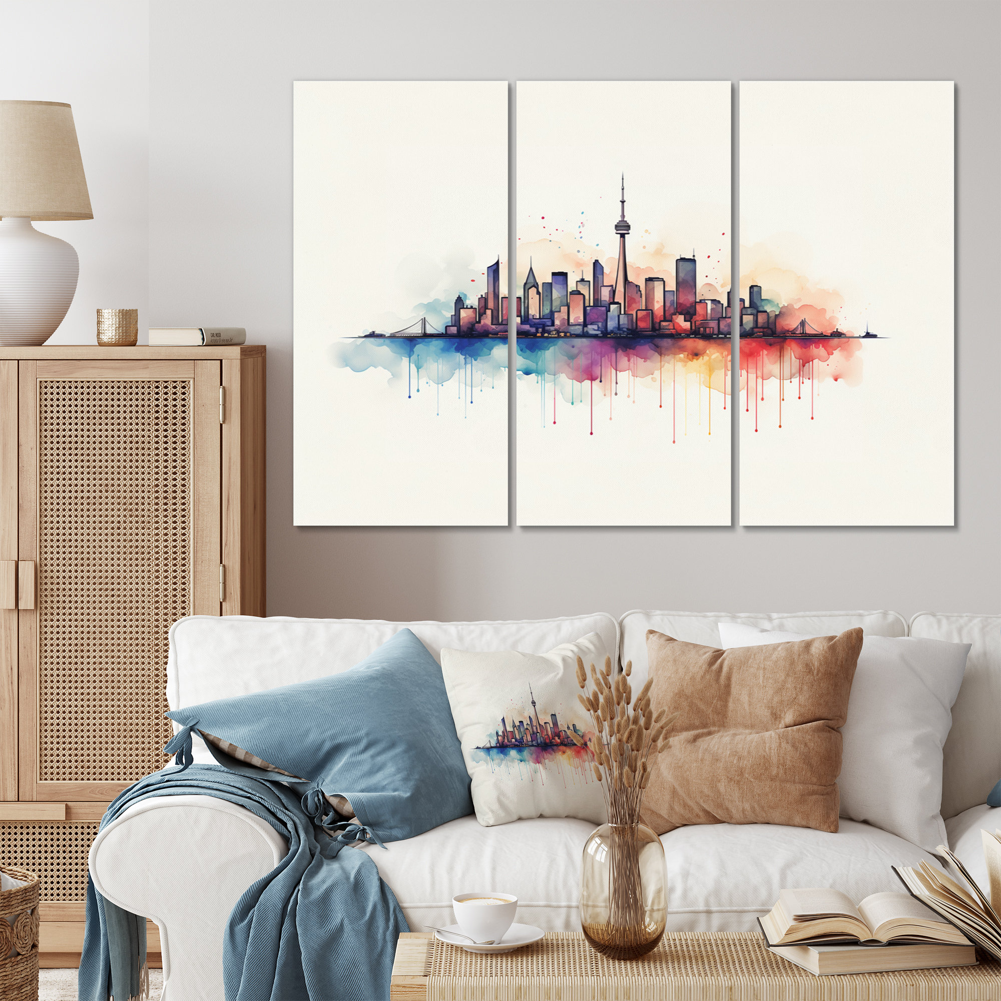 Canada Toronto City I On Canvas 3 Pieces Print