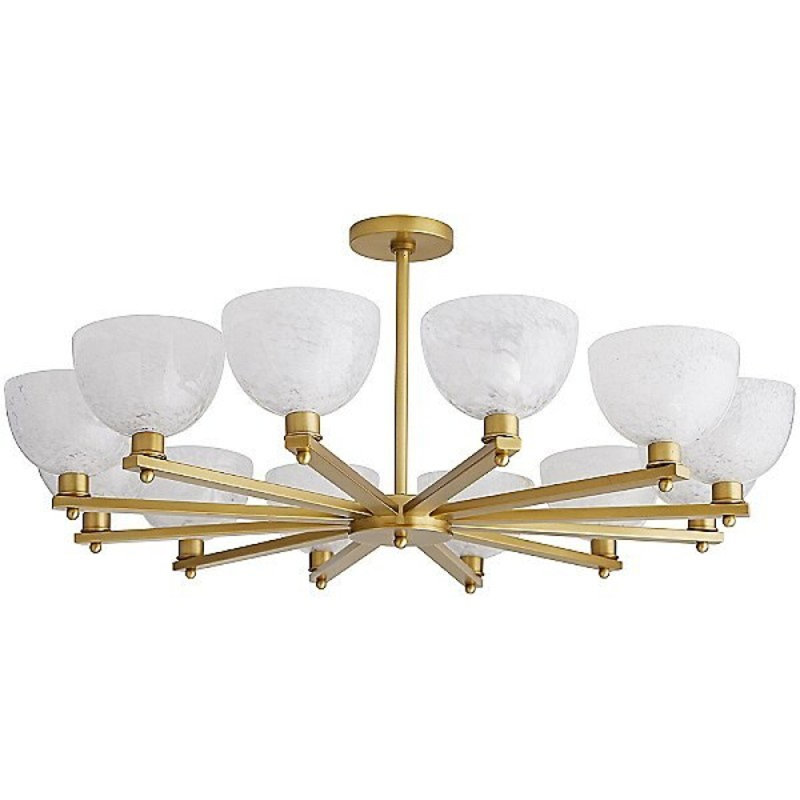 Light Silas Sputnik Chandelier, Black Chrome, Clear, 48” Diameter x 22” Height