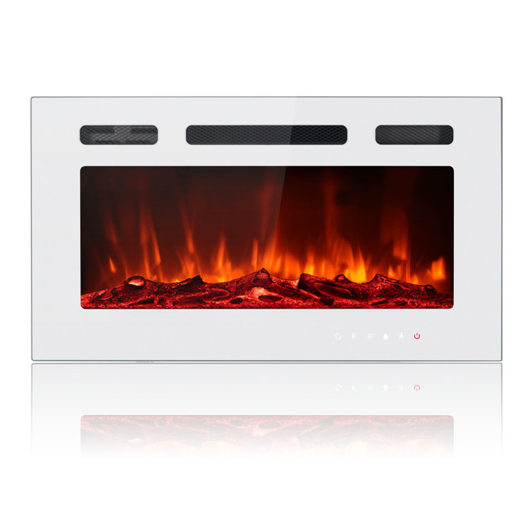 Anik 30 Inches Electric Fireplace, Recessed & Wall Mounted Electric Fireplace Heater, Linear Fireplace with Remote &Touch Control, Timer, Adjustable F