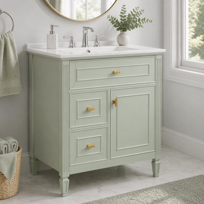 Meuble-lavabo de 30 po avec lavabo et rangement intelligent
