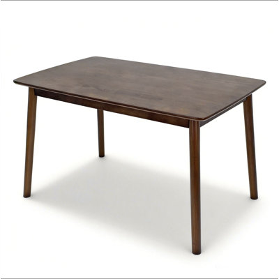 Solid Wood Dining Table, 47'' Rectangular Dining Table, Mid Century Modern Kitchen Table with Rounded Corners, Easy to Assemble, Small Dining Table fo