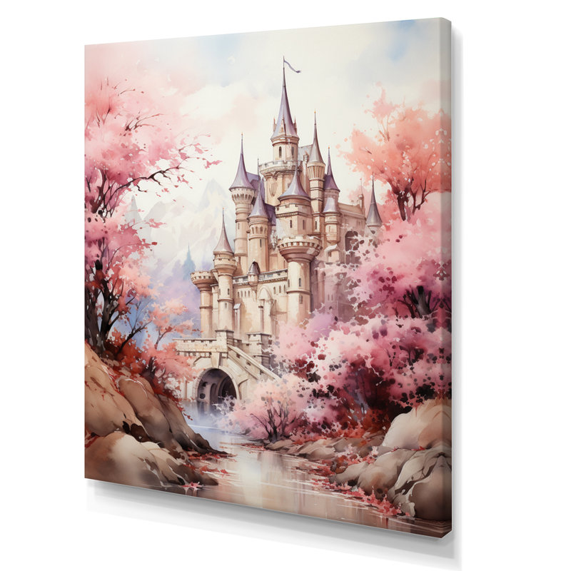 «Spathariko Castles Pastel Dreams II», reproduction d'art sur toile, Toile tendue, H 32 po x l 24 po x P 1 po