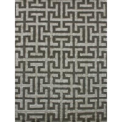 Geometric Area Rug in Silver/Gray/Black