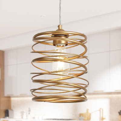Pepperdine 1 - Light 8'' W Modern Dining Room Cylinder Pendant UL Certified