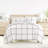Duvet Cover Set Patterned Microfiber Ultra Soft Bedding in Grid-105814293