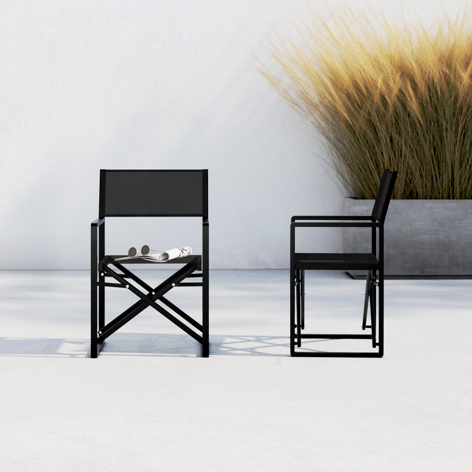 Sunset Folding Armchair, Black