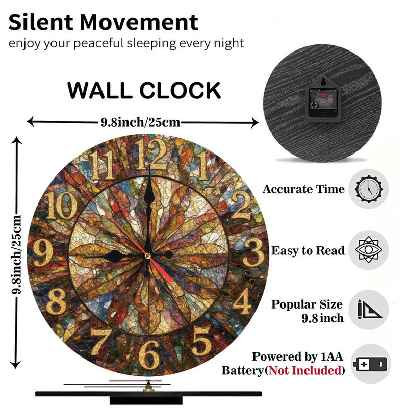 Horloge en vitrail