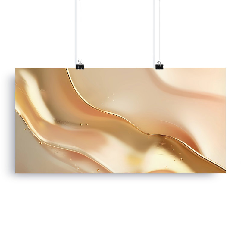 Abstract Wall Art, Canvas Print, Gold, Modern Art, Home Decor, Wrapped Canvas, 22.86 cm H x 30.48 cm W