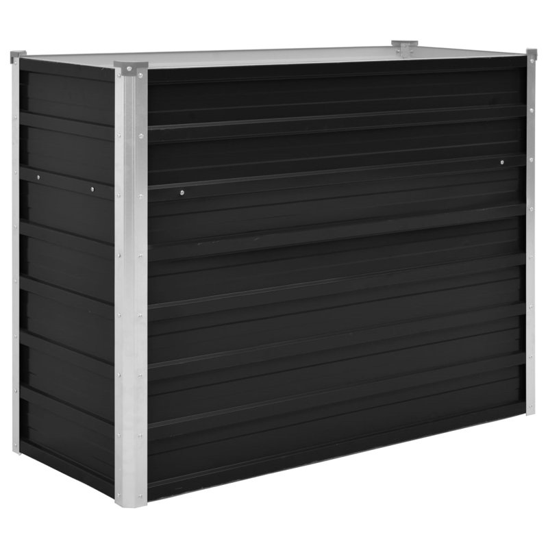 Digby vidaXL Garden Raised Bed Galvanized Steel, Rectangular Garden Planter for Flowers and Planters, Raised Bed, Weather-resistant