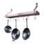 Handcrafted Brushed Copper Wall Mounted Pot Rack