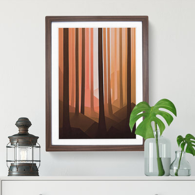 Abstract Autumnal Forest No.5 1 Piece Single Picture Frame Wall Art