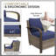 Chaise berçante pivotante en rotin et osier brun-1396351399