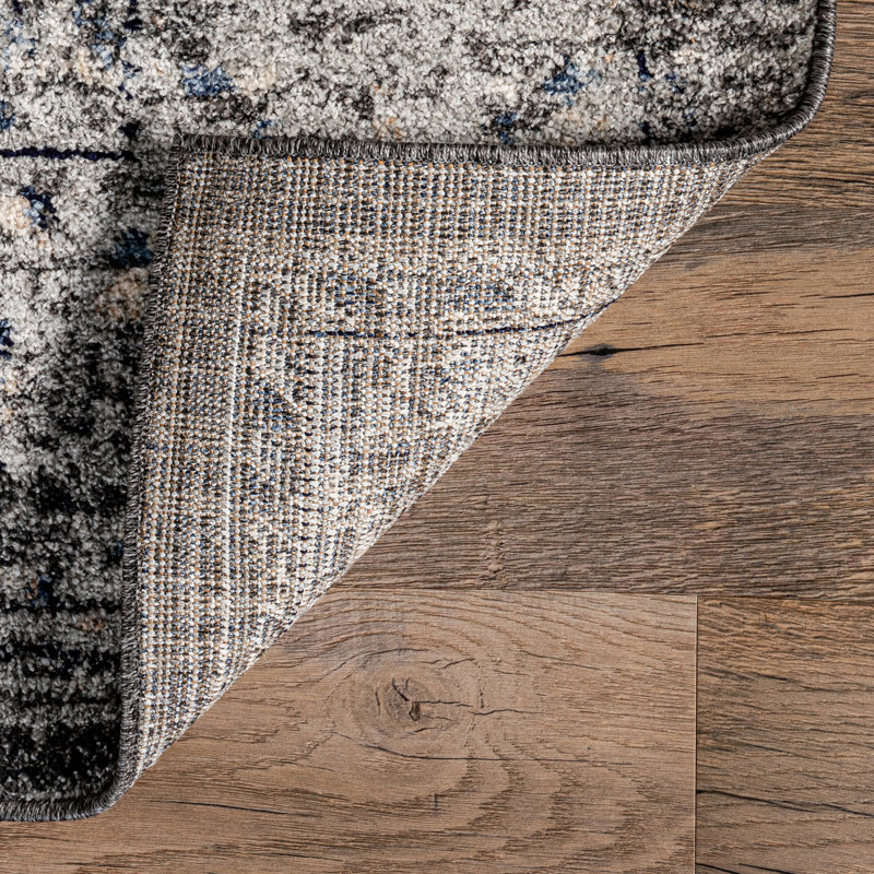 Barajas Oriental Gray Area Rug, Rectangle 4' x 6'