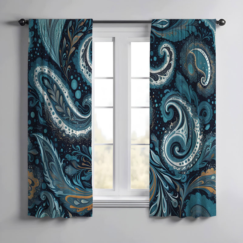 Paire de rideaux semi-transparents en polyester Emane, L 20 po x L 61 po