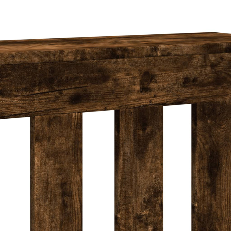 Extra Large Radiator Cover, Smoked Oak, 175 x 20 x 82 cm, Vertical Slats