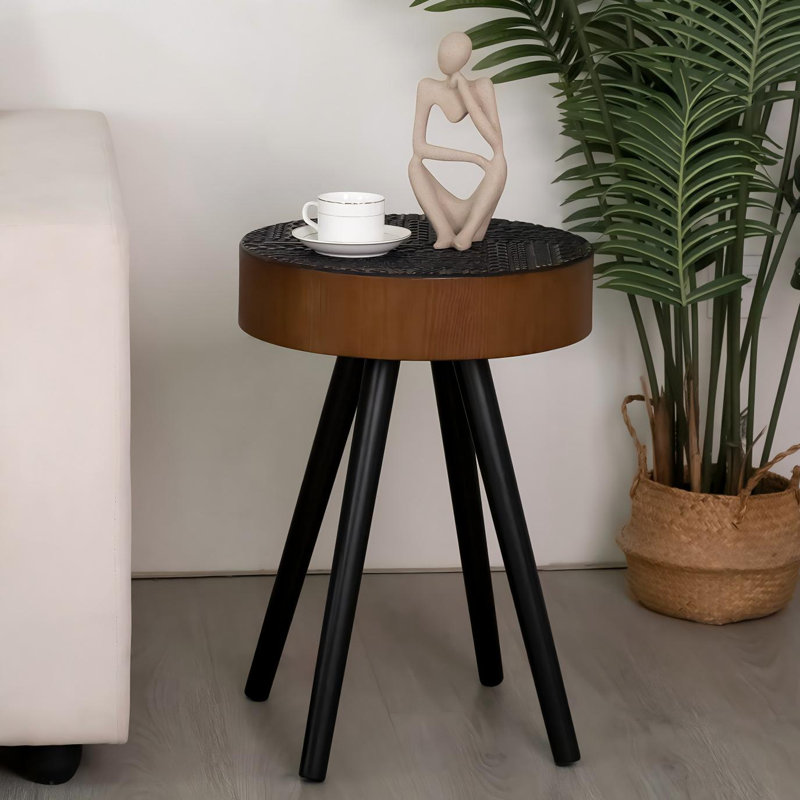 Table d'appoint 15,7 "Farmhouse, Noir