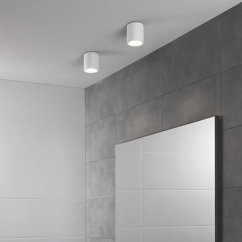 Kos LED Outdoor Flush Mount, 130, Textured White