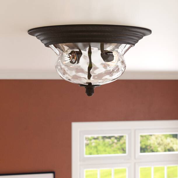 Charlton Home® Alderley Sandy Black Outdoor Flush Mount & Reviews | Wayfair