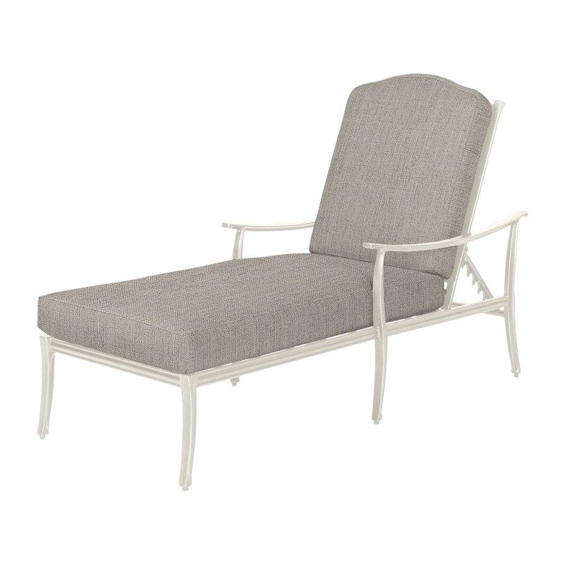 Edge Chaise Lounge Frame with Sunbrella Cushions, Midnight Gold, Cast Ash Sunbrella® Plainweave