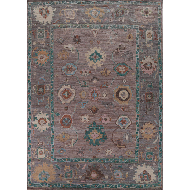 Vegetable Dye Oushak Turkish Area Rug 9x12
