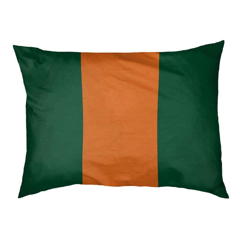 Coussin Miami, Très grand (l 50 po x P 40 po x H 7 po), Vert / Orange / Vert