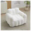 Fauteuil à billes en fausse fourrure blanc