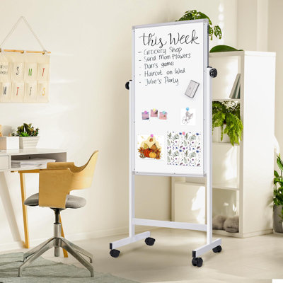 Tableau blanc effaçable à sec sur deux côtés 48 po x 24 po