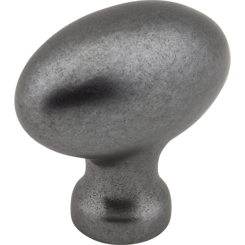Oversized Lyon 1 5/8" Length Oval Knob, Gun Metal