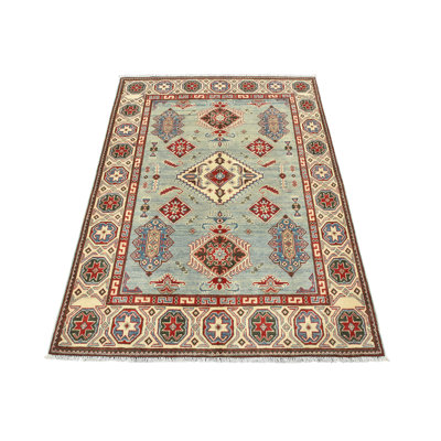 Tapis oriental en laine noué à la main bleu Nabeel