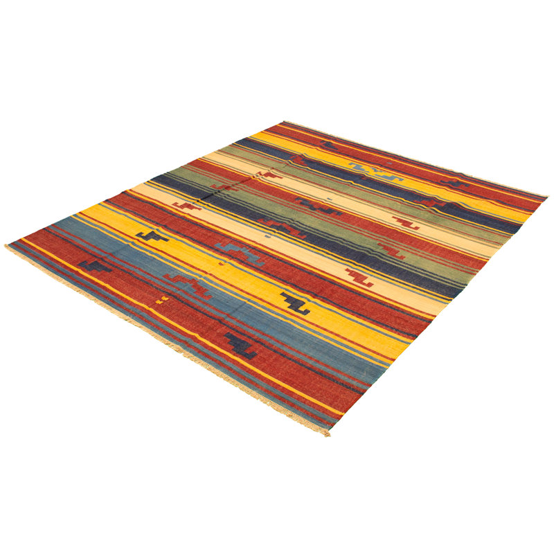 Tapis zone en laine foncé/rouge foncé 8 pi 4 po x 9 pi 10 po one-of-kind main-noué la new age anatolian