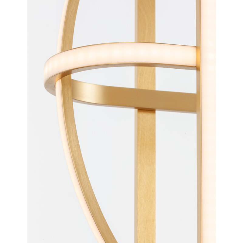 3 - Light LED Unique/Statement Pendant, Gold