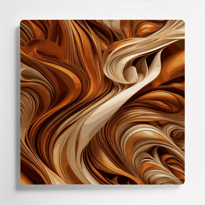 Digital Abstraction 6 Brown Metal Wall Art