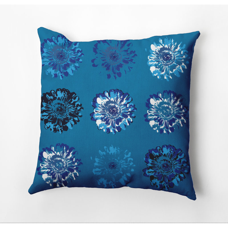Housse de coussin et insert d’extérieur carrés, 18 po x 18 po, Bleu