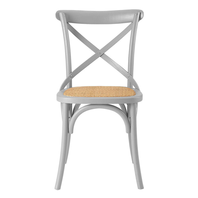 Modway Gear Dining Side Chair, Light Gray Velvet, 1