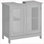 Cabinets sous le lavabo, gris ardoise moderne, 2 portes avec tablettes réglables | Minimaliste | Panneau de fibres à densité moyenne