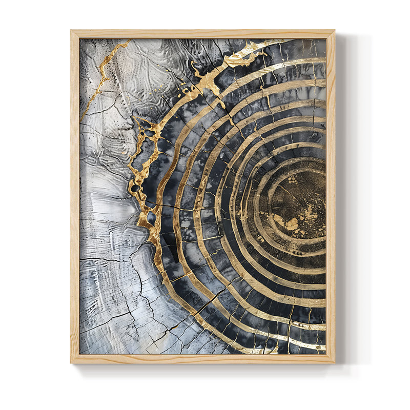 Reproduction encadrée ABSTRACT Series CCxxxi - bois massif, H 15 po x l 12 po