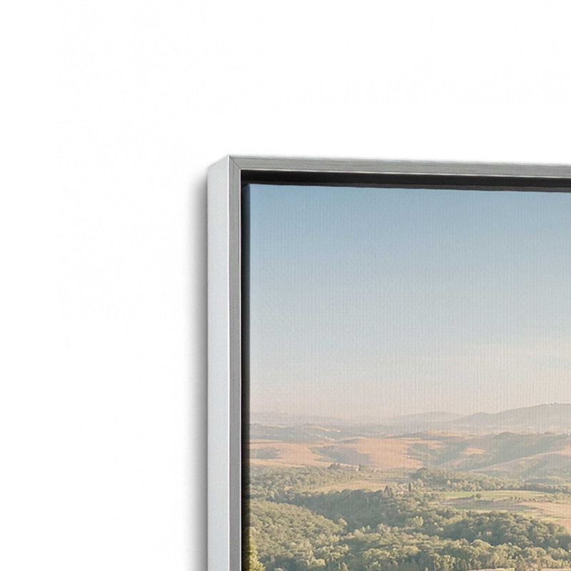 Impression sur toile Tuscan Glow, 24 po x 36 po, Cadre flottant en chrome poli