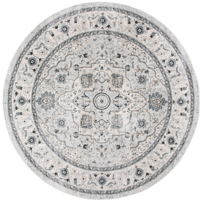 Aayran Performance Oriental Rug, Round 6'7"