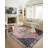 Moroccan Machine Made Power Loom Polyester Area Rug in Rust/Navy-78565290