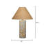 Serene Ceramic Table Lamp with Raffia Shade