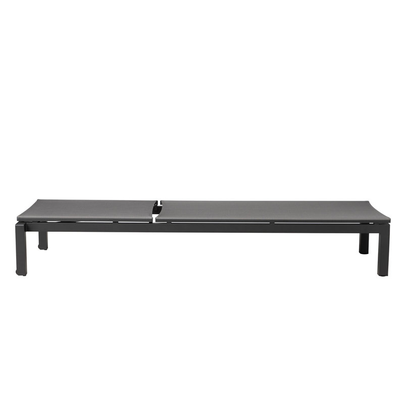 Stacking Chaise-Set Of 2, Matte Charcoal