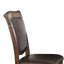  Chaise d'appoint traditionnelle brune avec revêtement en similicuir (ensemble de 2)