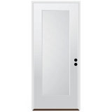 Smooth Fiberglass 1 Panel Shaker Exterior Door with 6-9/16" Jambs