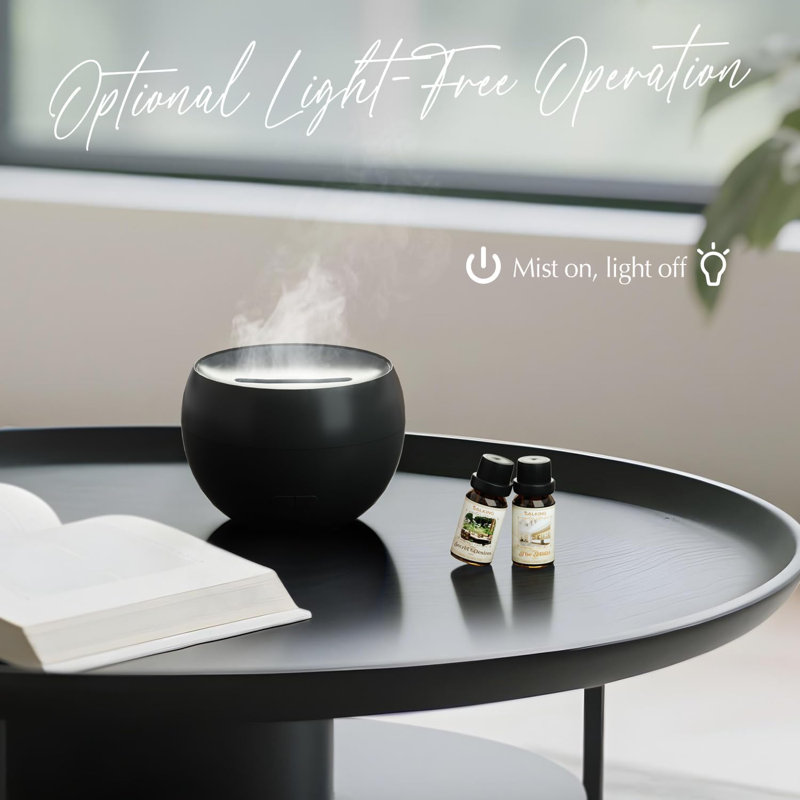 Ensemble de diffuseur d'huiles essentielles à effet de flamme simple (noir et blanc), diffuseur ultrasonique d'aromathérapie avec flamme et brume à DEL réaliste, super silencieux, arrêt automatique, boîte-cadeau de 2 paquets pour la maison, le bureau