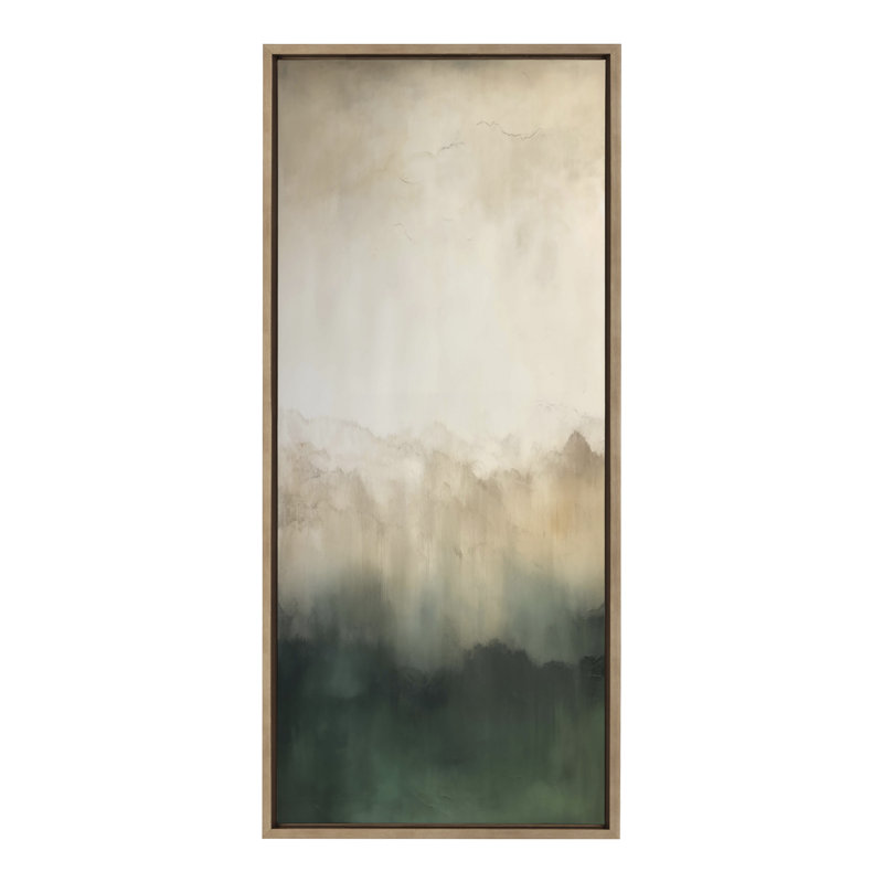 «Green Mountain Abstract II» par Amy Lighthall, reproduction d'art sur toile encadrée