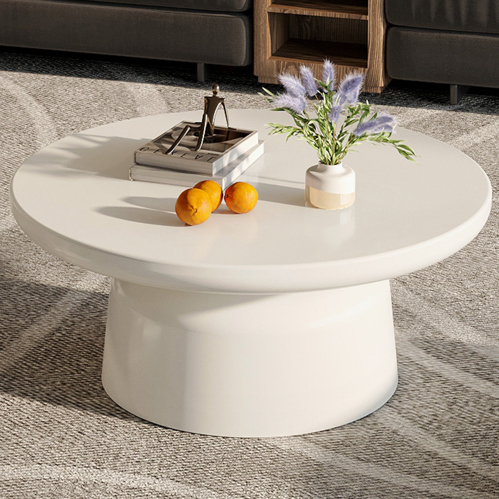 Latitude Run Guyii Modern Cloud White Round Coffee Table | Wayfair.co.uk