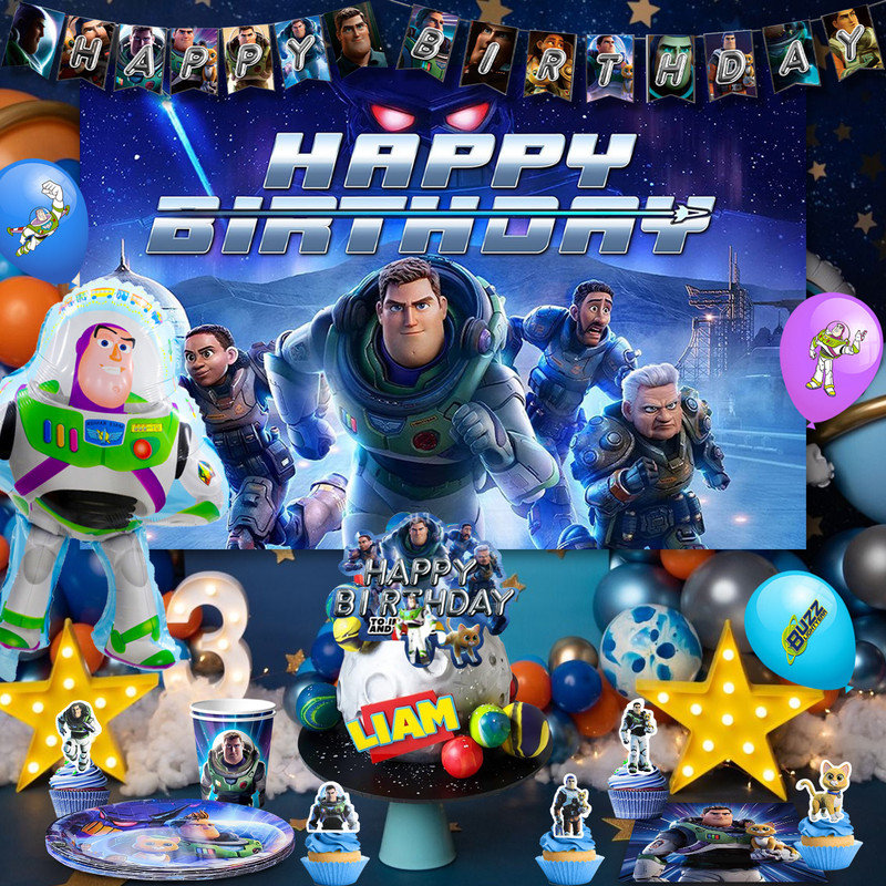 Buzz Lightyear Birthday Party Supplies, 83 Pcs Party Decoration Tableware Set