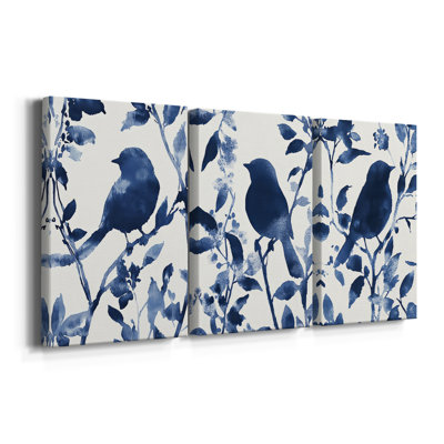FLORAL Series DLXIV - Toile tendue avec châssis sur mesure - 3 pièces