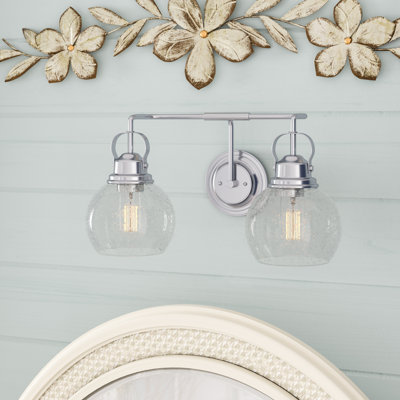 Gilbertson Metal/Seeded Glass Vanity Light
