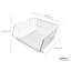 Panier de rangement en acier blanc
